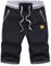Tansozer Kurze Hosen Herren Shorts Herren Sommer Chino Gummizug Schwarz XXXL
