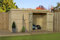 Empire 4000 Pent Garden Shed 9X5 PENT SHIPLAP PRESSURE TREATED T&G DOUBLE DOOR RIGHT