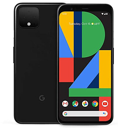 Google Pixel 4 - Smartphone - 4G LTE - 64 GB - GSM - 5.7 - 2160 x 1080 Pixels (444 ppi) - Flexible OLED - RAM 6 GB (8 megapixel front camera) - 2X rear cameras - Android - Simply Black