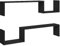vidaXL Étagères Murales 2 pcs, Supports Suspendus, Tablettes Flottantes, Meubles de Salon Salle de Séjour Maison, Noir Bois d'Ingénierie