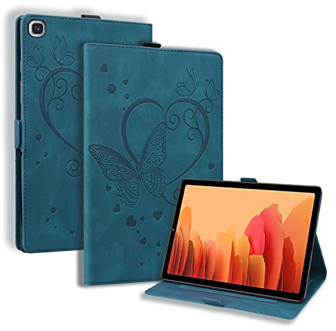 Auslbin Case for Samsung Galaxy Tab S5e 10.5 Inch 2019 (SM-T720/T725) Butterfly Pattern Protection Synthetic Leather Case with Stand Function (Blue)