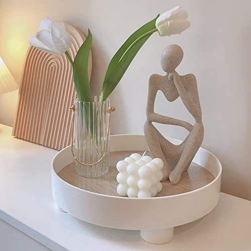 Denker-Statuen und Skulpturen, Sandstein-Harz, Denker-Statue, Ornamente, abstrakte Skulpturen, Einweihungsgeschenke, Einweihungsdekorationen, Wohnzimmer-Esstisch-Schreibtischdekorationen (links,