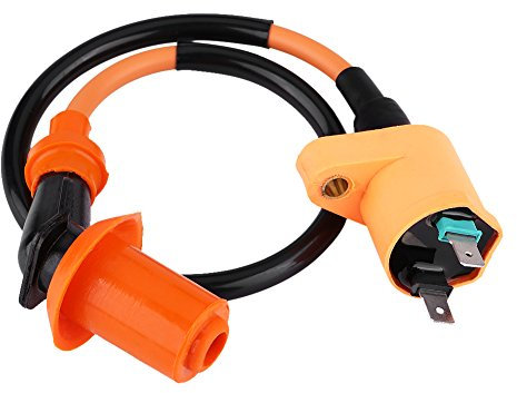 Dioche Scooter Zündspule, Racing Zündspule Zündspule für Gy6 50ccm 125ccm 150ccm Motor Motorrad Dirt Bike Scooter Moped (Orange)