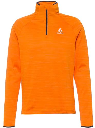 Odlo Herren Laufoberteil mit Reißverschluss Run Easy WARM, Oriole Melange, XL