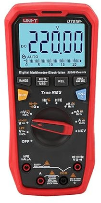UNI-T Uni-trend Multimeter clamp meter UT61E+ UT61B+ UT61D+ Digital Multimeter 1000V True RMS C/DC Voltage Current Resistance Capacitance Tester(UT61E+)