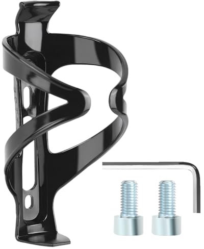 VYAOCJL Bicycle Water Bottle Cage, Lightweight Universal Bicycle Beverage Cup Holder With Screw Accessories, Bicycle Water Bottle, Road, Mountain And Children's Bicycles (Black)