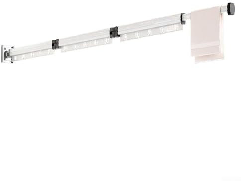 Zoegneer Ausziehbare Wäscheleine mit Saugnapf für Balkon, zusammenklappbar, Aluminiumlegierung, Teleskopstange (C2)
