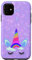 iPhone 11 Rainbow Unicorn Purple Phone Case,Starry Pink Blue Unicorn Case