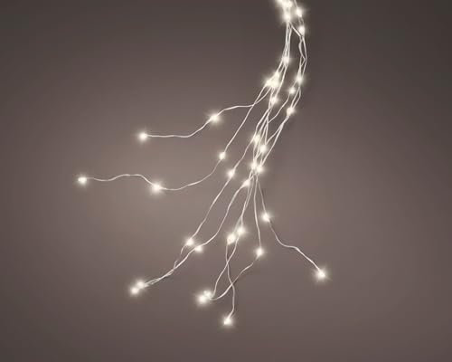 Lumineo LED Baumbeleuchtung Silber/warmes Weiss 210cm