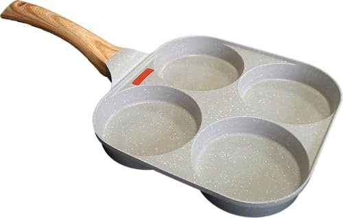 MYBO TV WONDER PAN XL Pfanne mit 4 Fächern – antihaftbeschichtet – für alle Herdarten auch Induktion – Silikonspatel – digitales Rezeptbuch – Durchmesser je Fach 11 cm Format XL