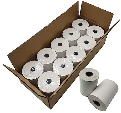 Thermorollen 80 mm x 80 mm x 12 mm für POS-Terminal, EPOS-Drucker, Kassensystem – BPA-frei - 20 Stück