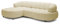 DomoHome ECKSOFA WESPER S - Eckcouch Mit Elektrischer Sitzverstellung, L-förmig, Freistehend, Relaxfunktion, Avangarde Collection, 183x284x79 cm Linke Seite Sand