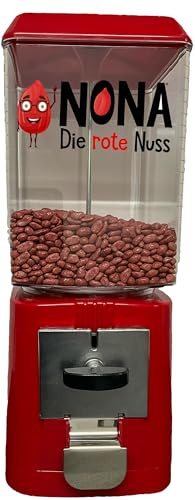 NONA „Die rote Nuss“ Retro-Nussautomat mit Branding - (ohne Füllung)