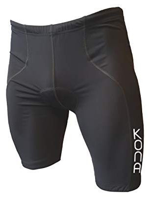 Kona Short de Triathlon pour Homme avec 2 Poches arrière pour Energy gels XXL Noir