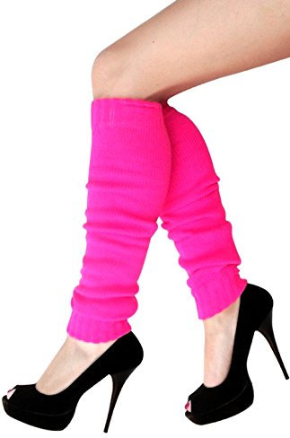 krautwear Damen Beinwärmer Stulpen Legwarmers Overknees gestrickte Strümpfe 80er Jahre 1980er Jahre, 1xpink, Einheitsgröße