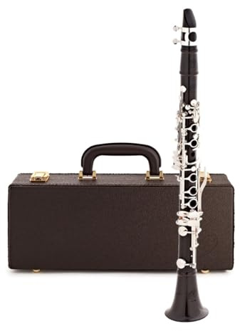 Rosedale Professional Eb-Klarinette aus Ebenholz von Gear4music | Korpus und Finish aus Massivem Ebenholz, Ideal für Fortschreitende Spieler, Versilberte Klappen mit Doppelblasen-Polstern