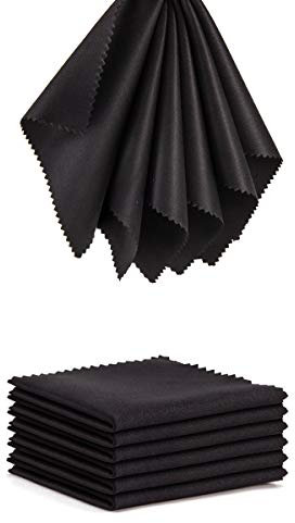 Brillenputztuch Mikrofasertuch – Brillenputztuch 12 Stück Brillentücher schwarz Linsenreiniger 12,7 x 15,2 cm Schmuckreinigungstuch Kameralinsenreiniger Laptop Computer Bildschirm Reiniger Wischtücher