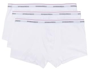 DSQUARED2 Herren Trunk, 3er Pack, White, XL