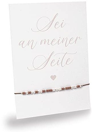 Armband Morsecode geheime Botschaft Sei an meiner Seite eigener Text