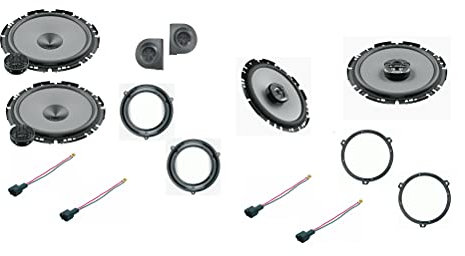 Kit 6 Casse LINEA UNO Compatibile con Fiat Panda dal 2003 al 2012 169 seconda serie Con Adattatori E Supporti tweeter e Altoparlanti Hertz ANTERIORE e POSTERIORE