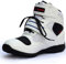 BSTL Stivali da Moto da Donna, Moto Moto Racing Scarpe Uomo Pelle Motociclista Stivaletto Corto per Motocross off Road ​Bicicletta,White-45