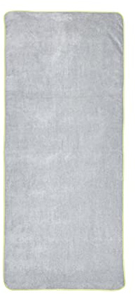 DONE KUUMA Saunatuch 80x200cm Silver Farbiger Saum extra lang saugstark extra weich 100% Baumwolle