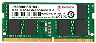 Transcend JetRAM Laptop-Arbeitsspeicher Modul DDR4 16GB 1 x 16GB 3200MHz 260pin SO-DIMM CL22 JM3200H