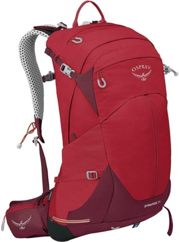 Osprey Stratos 24 Wanderrucksack für Männer Poinsettia Red O/S