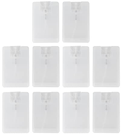TMISHION Perfume Spray Bottles, 10pcs 20ml Cardcase Perfume Spray Bottles Atomizer Bottle Makeup Dispenser Travel Refillable Credit Card Fine Mist Spray Bottle Empty Flat Atomizer Pump