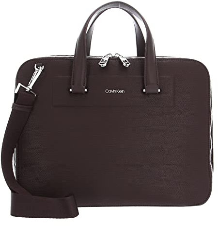 Calvin Klein Sacoche ordinateur portable homme Ref 57440 GWR Marron 37 * 28 * 4