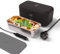 MONBENTO - Set MB Warmer Onyx - Fiambrera eléctrica y calefactable con compartimento extraíble de acero inoxidable, tapa hermética y cable para el coche - Ideal para el trabajo/oficina - Durable y