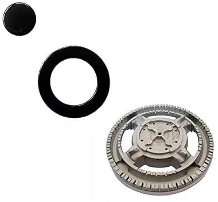 FIGEVIDA SPARTIFIAMMA + BRUCIATORI 5 FUOCHI PER PIANO COTTURA COMPATIBILE ADATTO AI MODELLI GLEM GAS ARISTON INDESIT HOTPOINT FRANKE NARDI LOFRA (Bruciatore e piattelli tripla corona senza asole)