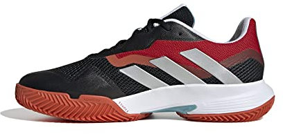 Adidas Herren CourtJam Control Clay Tennis Shoes Tennisschuhe, Core Black/Cloud White/Scarlet, 46 EU