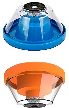 2 Pcs Drill Dust Collector for Electric Hammer and Drill, Bowl-Shaped Design Drilling Accessories for 4-10mm Drill Bits(Blue+Orange)