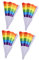 Hemobllo Hand Held Folding Fan Rainbow Bone Boys and Girls Toy Elegant Prop Photo Accessory for Performance