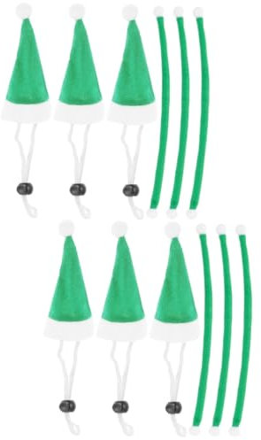 minkissy 12 Haustier Weihnachtsmütze Hühnerhüte für Hühner Weihnachtsmützen für Puppen Weihnachtskostüm für Haustiere Weihnachtsfeier Haustierkostüm Hasenkostüm Minipuppe sperren