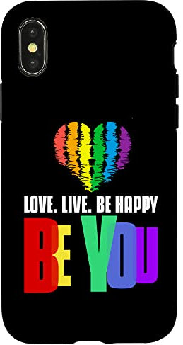 Pride Phone Case Damen Herren LGBTQ Regenbogen Handyhülle Hülle für iPhone X/XS