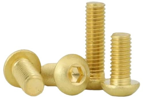 M2 M2.5 M3 M4 M5 M6 M8 Brass Allen Screw Brass Button Head Hex Socket Screw x16mm M5 (10Pcs)