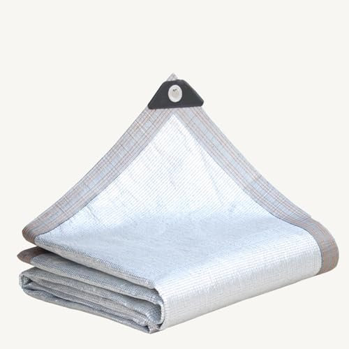 YiHYSj 99% ilet d'Ombrage en Aluminium Filet Tissé d'Occultation Toile d'ombrage de Serres Coupe Vent UV Tissu D'Ombrage Auvent Respirant Anti Chaleur Filet Protection Solaire pour Pergola (2m x 3m)