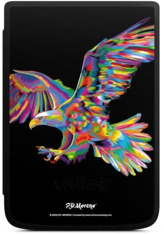 Coque pour liseuse Compatible avec Vivlio Touch HD Plus Etui pour liseuse Protection pour liseuse Aigle Animaux Design