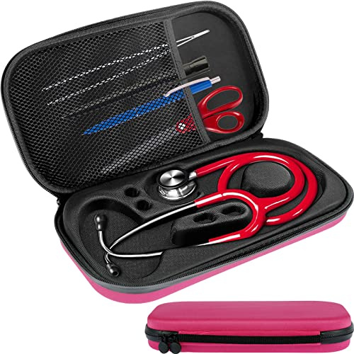 GUIJZSLTRG Custodia per stetoscopio da trasporto, borsa antiurto per stetoscopio, custodia da viaggio portatile per stetoscopio resistente, borsa per accessori per infermieri, elementi essenziali per