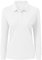 MoFiz Women's Long Sleeve Polo Shirts Lady-fit Golf Tennis Top Cotton Casual Work Golf Gym Active Sport Shirt with Buttons White Size US L