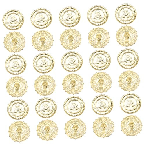 BESTonZON 100pezzi Monete Oro Pirata in Plastica Per Festa e Giochi Di Caccia Al Bottino Monete Da Divertimento Per Feste Tema Pirati e Carnevale