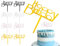 ZoeTekway Happy Birthday Tortendeko, Cake Topper Geburtstag, Acryl Tortendeko Geburtstag, Cupcake Topper (8, 4 Farben Satz 4)