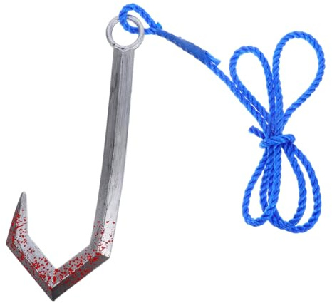Vaguelly Piratenkostüm Zubehör Kunststoff Piratenhaken Mit Seil Für Junge Mädchen Und Frauen Realistisches Design Für Halloween Und Mottopartys Hochwertiges Kostümzubehör Für Junge