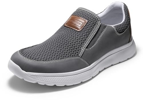 Bruno Marc Mocasín de Hombre Zapatos sin Cordones Casuales para Hombre Transpirables con Plantilla Acolchada Ligero,Size 41,Gris,SBLS2419M-E