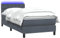 vidaXL Boxspringbett mit Matratze Dunkelgrau 90x210 cm Samt, Bett, Bettrahmen, Einzelbett, Schlafzimmermöbel, Lattenrost, Samtbett, Polsterbett