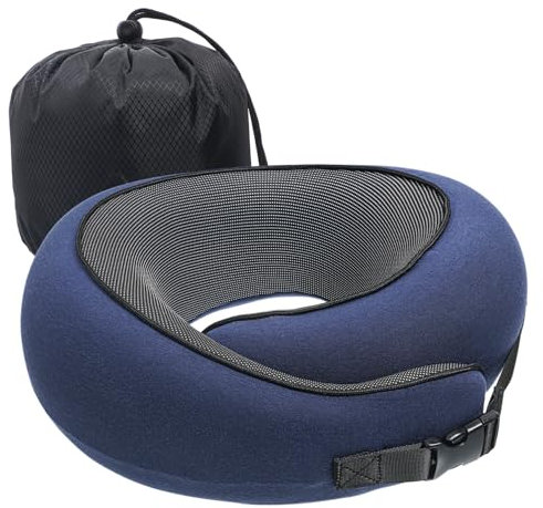 GOOHOCHY Reisekissen Nackenkissen U-förmig Memory Foam Nackenstütze Verstellbare Gurte Für Flugzeug Auto Reisen Komfortables Kopfstützkissen