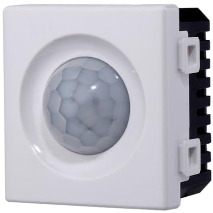 Moduli Bianchi, Compatibile Con Bticino Matix, interruttori, pulsanti, deviatori, dimmer, sensori, PIR, buzzer, Per Placche originali e compatibili (1x, Sensore di movimento PIR)