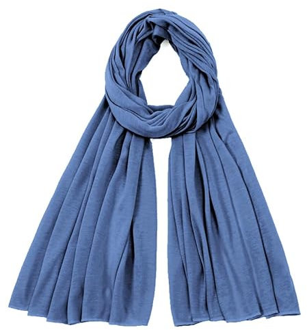 Van Der Rich ® - Einfarbiger Schal Weiche Stola 68cm*170cm - Damen (Blau95)